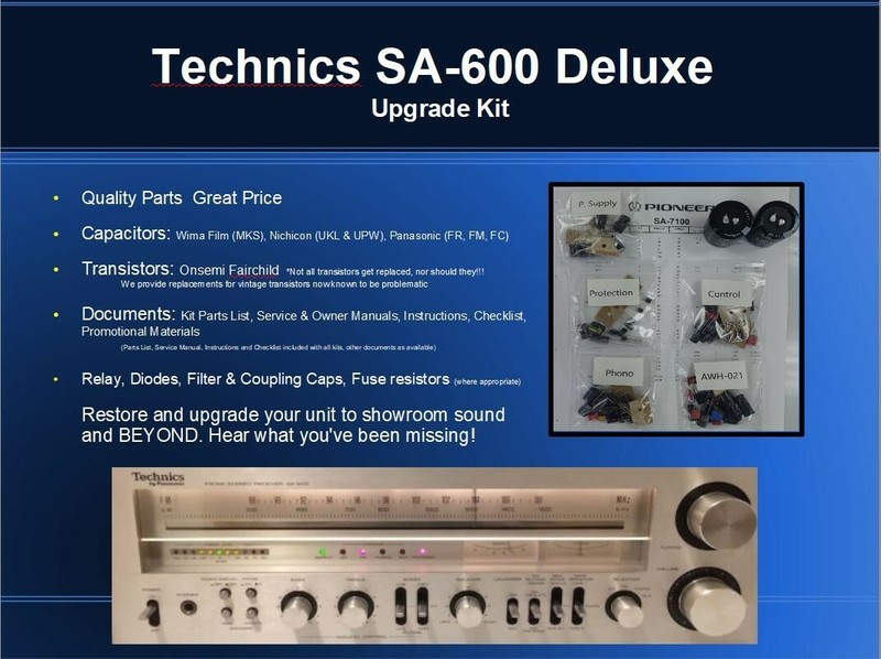Technics SA-600 Receiver Deluxe Upgrade Kit Genuine Parts Restoration