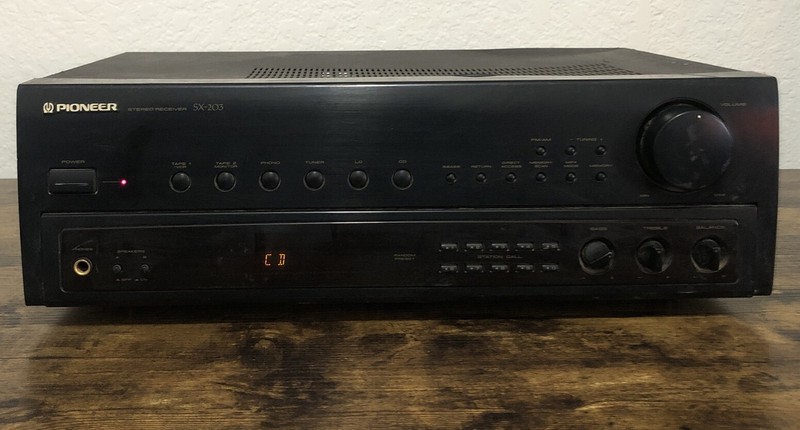 Vintage Pioneer SX-203 Stereo Receiver * AC cord * * Works No Remote