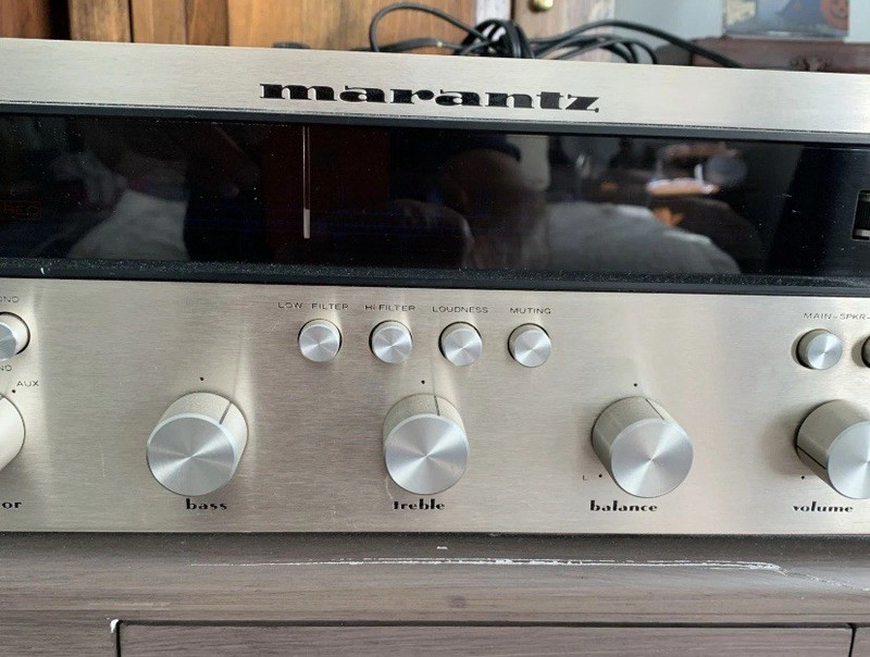 MARANTZ 2215 CHAMPAGNE ENGRAVED FACEPLATE . #622 on assembly Line. gallery