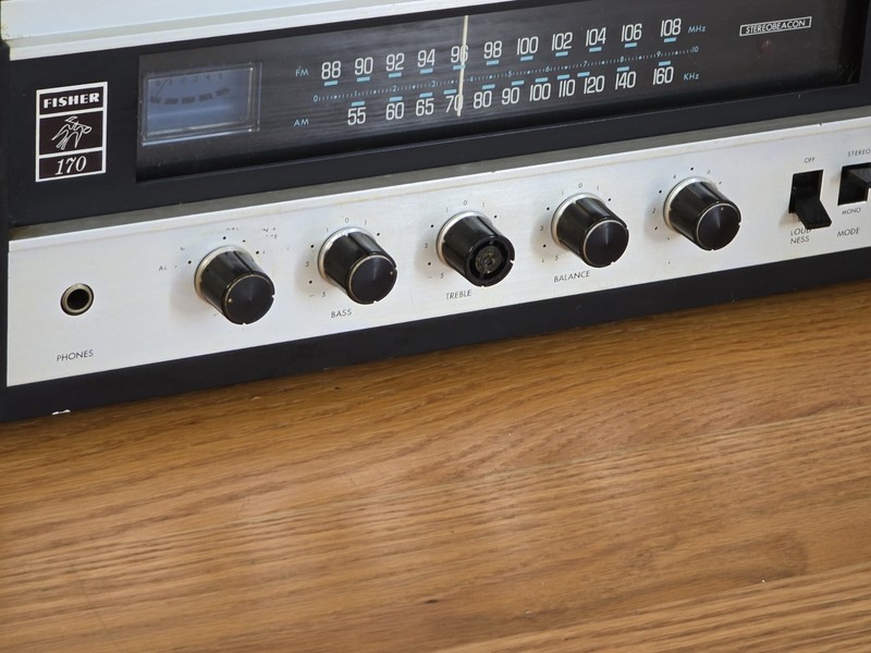 Vintage 1970s Receiver The Fisher 170 Stereo Walnut Finish | Working Rare Read gallery
