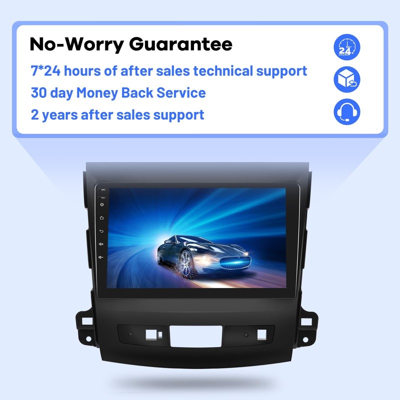 Ekat 2G64G Car Radio For Mitsubishi Outlander 2008-2015 9 Inch Android Touch gallery