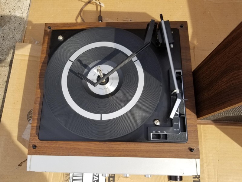 Vintage JCPenney 1321 Wood Solid State AM/FM Stereo Tuner With Turntable