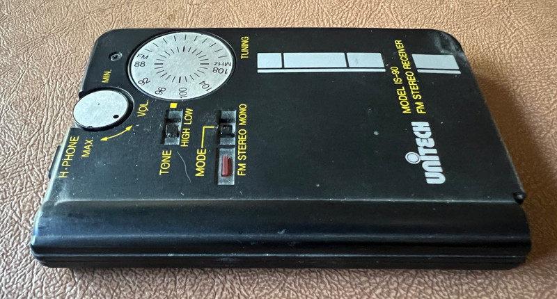 Vintage Unitech Model IS-90 FM Stereo Receiver & Clip Case - Parts ONLY gallery