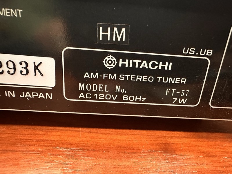 Vintage Hitachi FT-57 Tuner Tested Works gallery