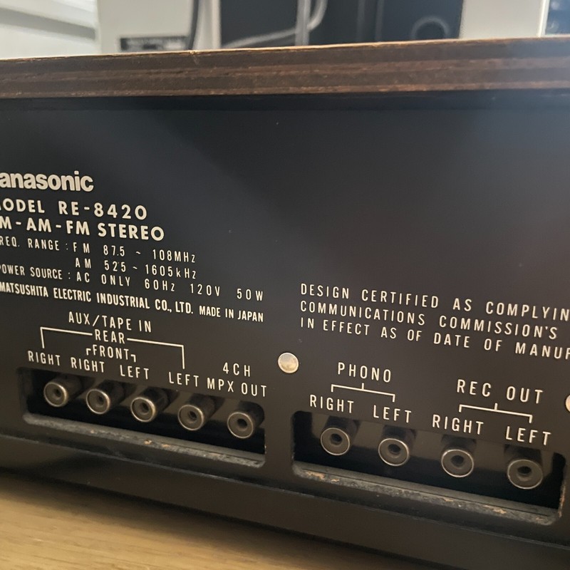 Panasonic 8 Tracks Stereo Receiver EQ tested working 4 channel amp mod. RE8420 gallery
