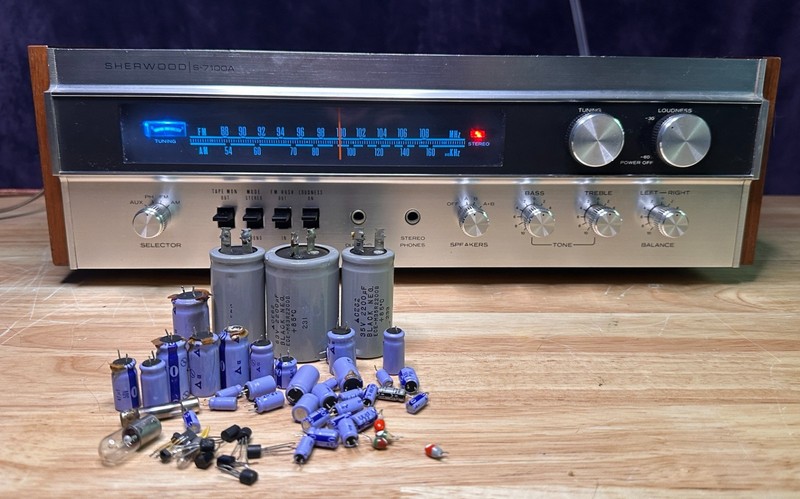 Sherwood S-7100S Stereo Receiver. Fully Serviced, LED Upgrades and more