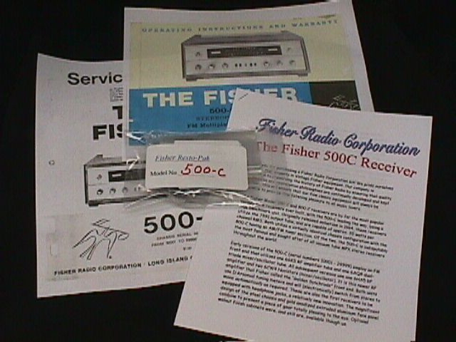 Fisher 500-C 500C Vacuum Tube Receiver Restoration Kit with FULL COLOR PHOTOS!