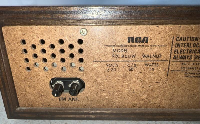 Vintage RCA RZC 800W Walnut AM/FM Stereo Receiver Untested Does Not Power On gallery