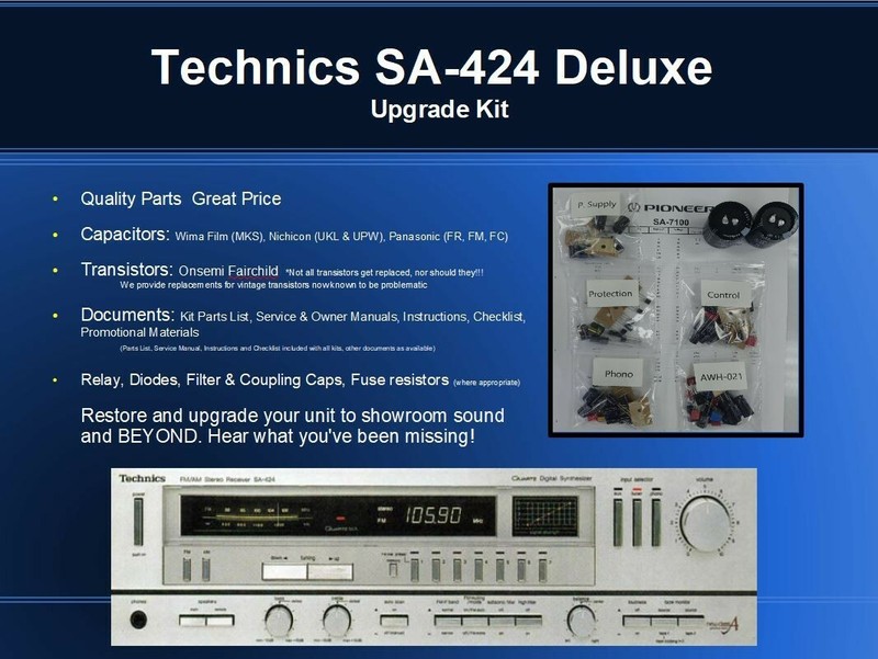 Technics SA-424 Receiver Ultimate Upgrade Kit Genuine Parts Restoration