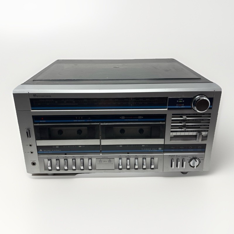 Sears SR AM/FM Stereo Turntable Double Cassette 304.91848450 *PART or REPAIR*