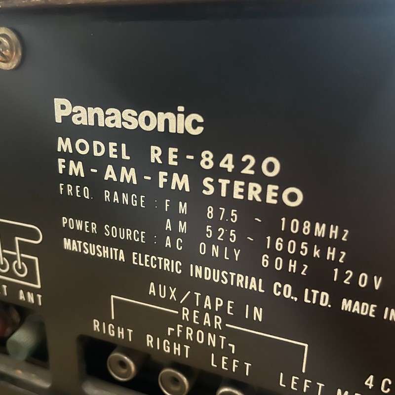 Panasonic 8 Tracks Stereo Receiver EQ tested working 4 channel amp mod. RE8420 gallery