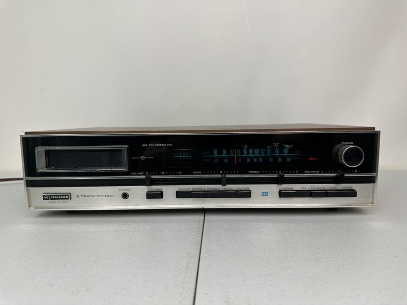Vintage 70s Claricon 33-840 8 Track Tape Stereo AM/FM Radio Receiver – FOR PARTS