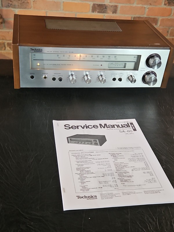**SEE VIDEO** Technics SA-80 AM/FM Stereo Receiver