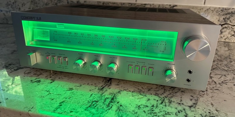 CONCEPT 2.5 Vintage 70's AM/FM Stereo Receiver w/Wood Case Japan Serviced w/LEDs gallery
