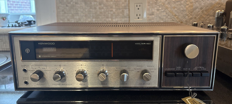 Kenwood KR-100 AM/FM Stereo Receiver 33 WPC Open Box Perfect Working Condition