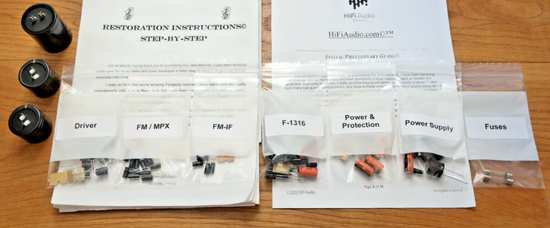 Sansui 7000 rebuild restoration capacitor kit repair instructions filter upgrade