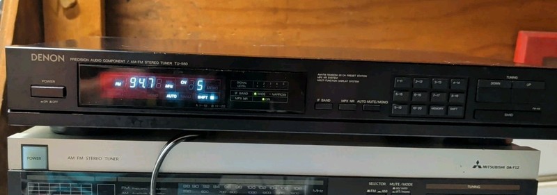 Vintage Denon TU-550 Am/Fm Stereo Tuner