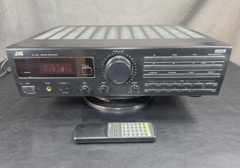 JVC RX-212 AM FM Stereo Receiver w/ Remote Working 40W Per Channel VIDEO DEMO!