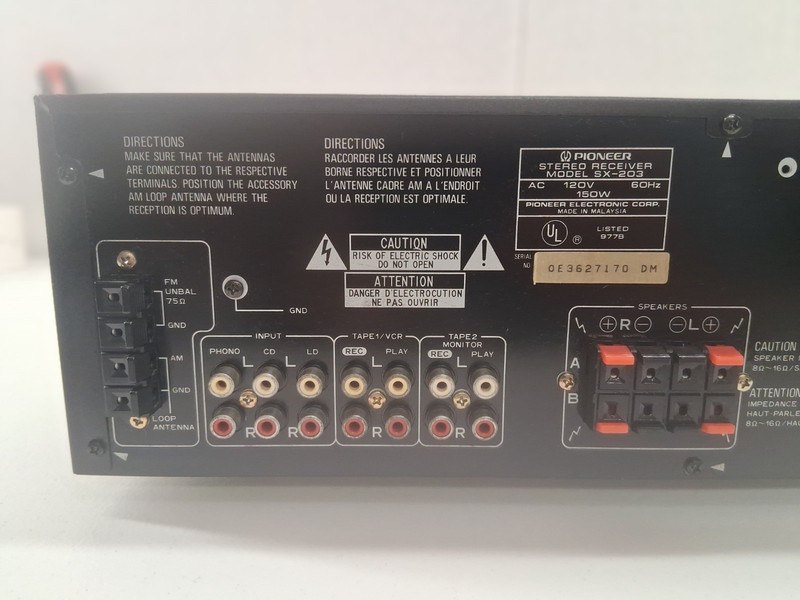 Pioneer SX-203 Stereo Receiver gallery