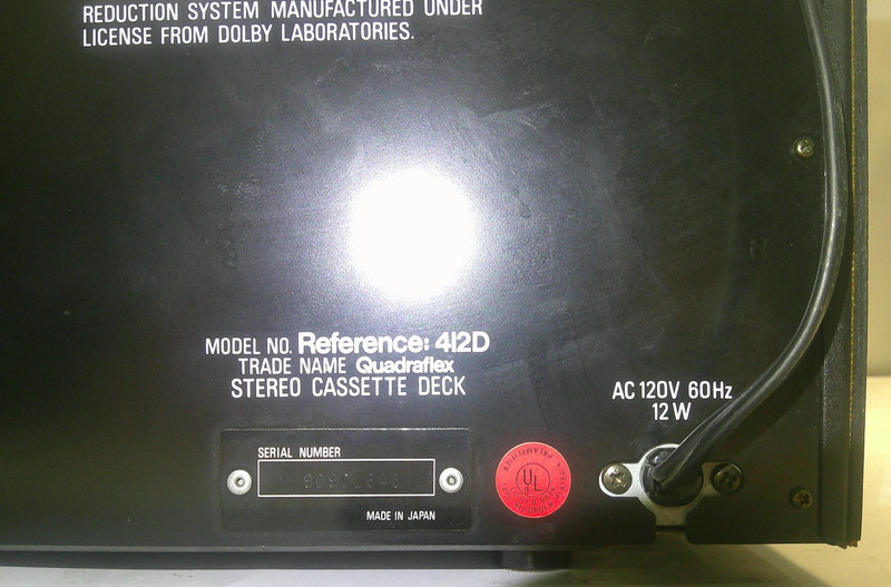Reference 412D by Quadraflex Stereo Cassette Deck gallery