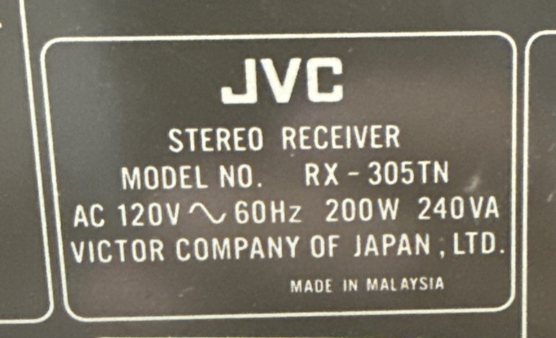 Vintage JVC RX-305TN Audio Receiver AM FM No Remote - Partially Tested See Desc. gallery