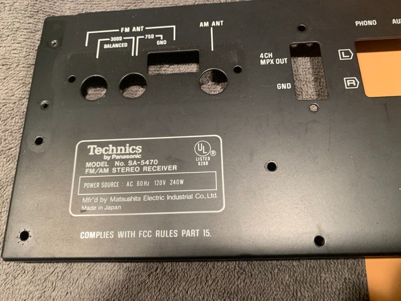 Technics SA-5470 Stereo Receiver Parting Out Rear Panel gallery