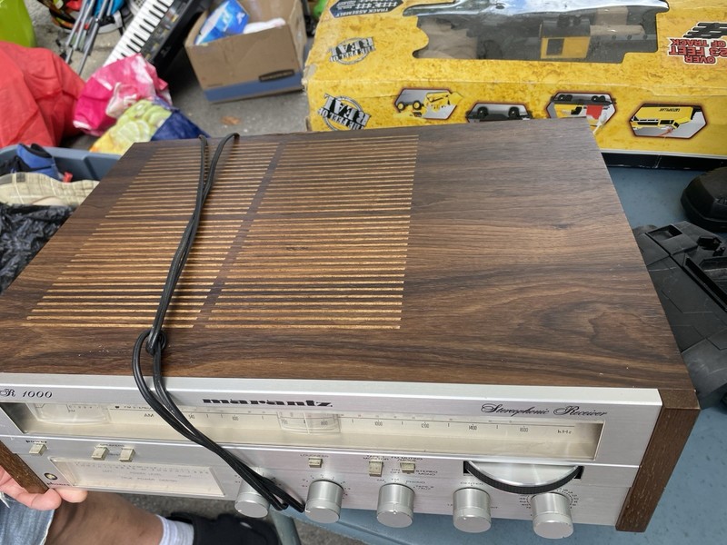 Marantz SR 1000 Stereophonic Receiver Vintage Stereo Receiver w/ Wood Case
