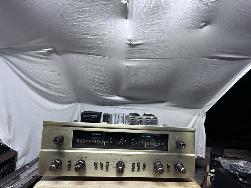 The Fisher Early 800-B 7591, 12ax7, Tubes. Complete. Working Good, But Read On.