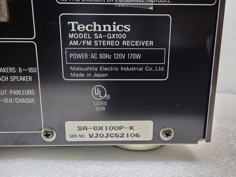 Technics SA-GX100 AM/FM Stereo Receiver Tested gallery