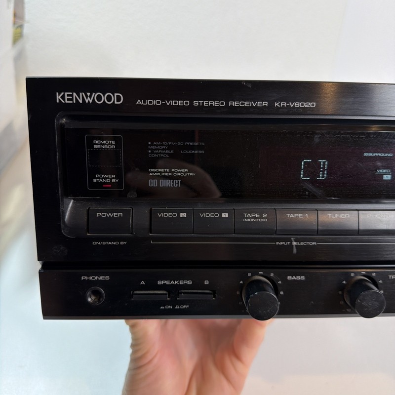 Vintage Kenwood KR-V6020 Audio video Stereo Receiver Tested Working No Remote gallery