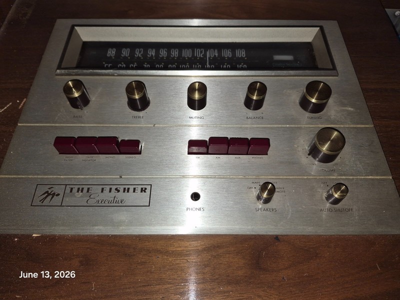Fully Functional Walnut Fisher Executive Stereo Cabinet – Good Condition