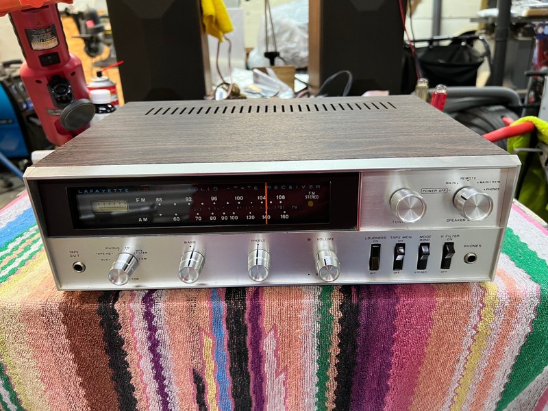 LAFAYETTE LR-500T AM / FM Solid State Receiver Tested Works Box & Manual 1968