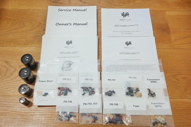 Luxman R-1500 receiver rebuild restoration Capacitor Kit fix repair rebuild