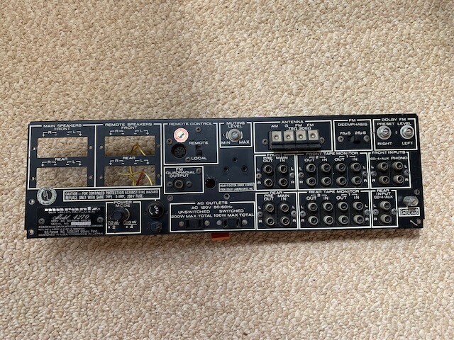 Vintage Marantz 4270 BACK PLATE PARTS – READ – READ DESCRIPTION