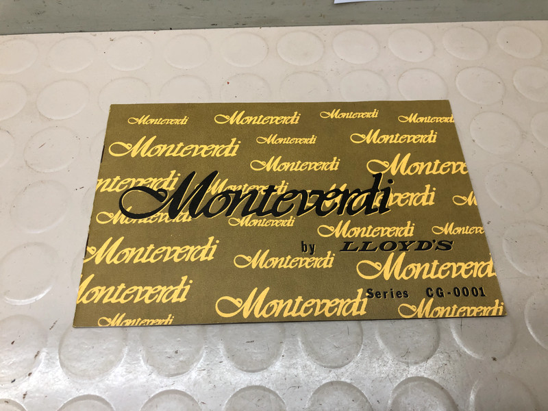 Vintage Monteverdi by Lloyds Stereo Manual