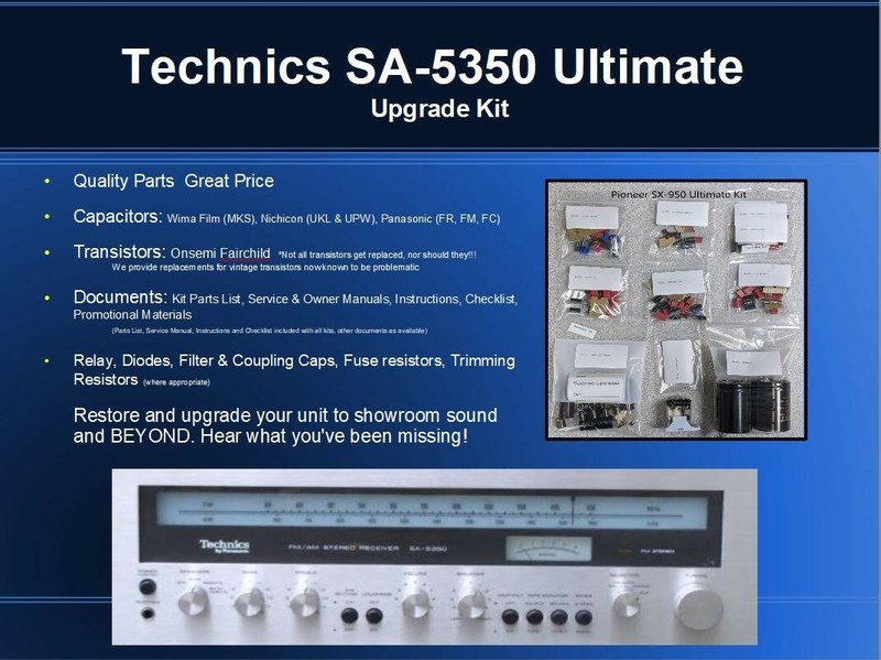 Technics SA-5350 Receiver Ultimate Upgrade Kit Genuine Parts Restoration