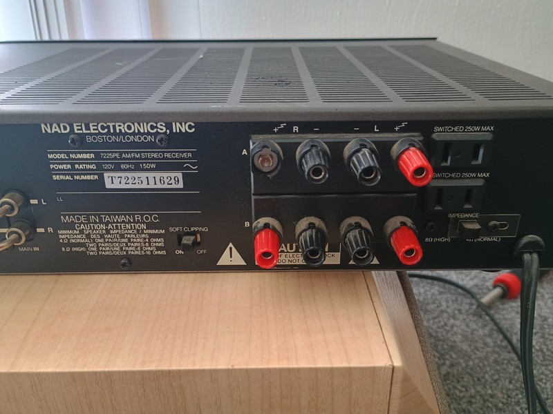 NAD 7225PE AM/FM Stereo Receiver Power Envelope 120V gallery