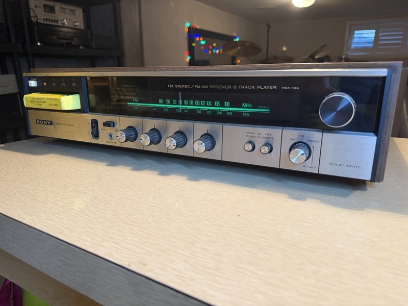 VINTAGE SONY HST-118A AM-FM 8-TRACK STEREO RECEIVER VERY RARE FRESH SERVICE🔥🎶 gallery