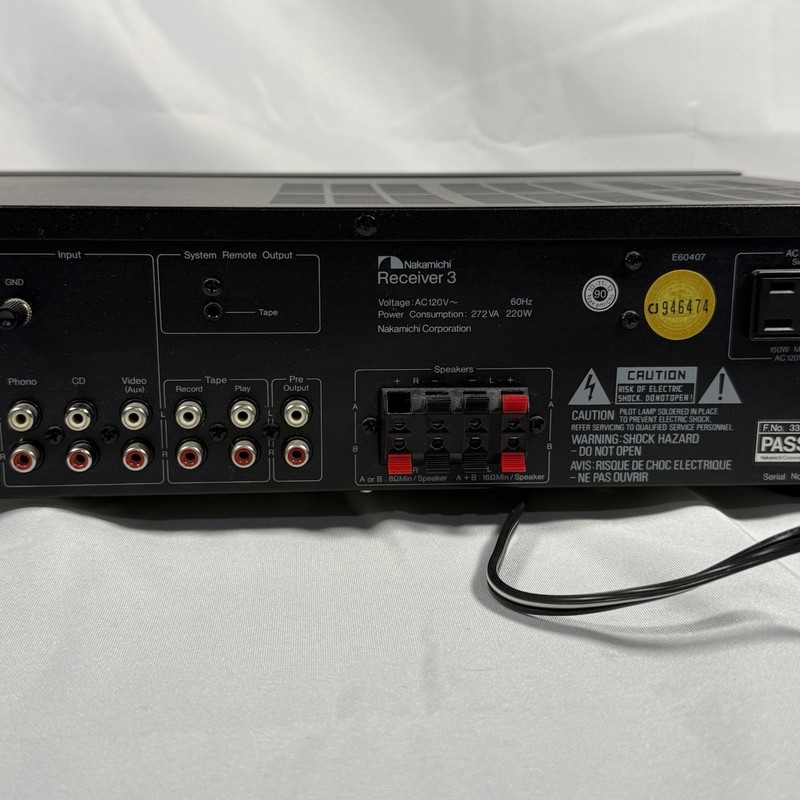 Nakamichi Receiver 3, Phono / CD / Video / Tape / Pre-Amp Out! Clean, Works! gallery