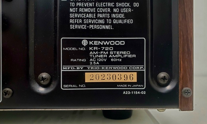 KENWOOD KR-720 Reciever gallery