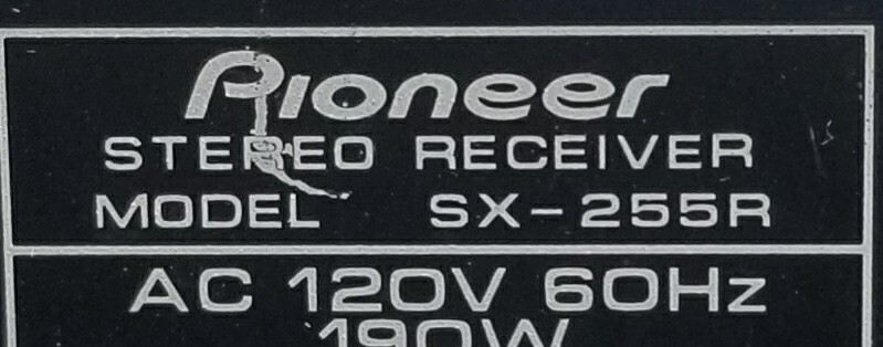PIONEER Stereo Receiver Model SX-255R Original Volume Knob gallery