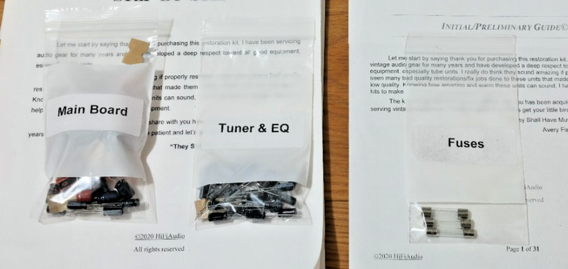 Sansui 331 rebuild restoration capacitor kit repair fix instructions