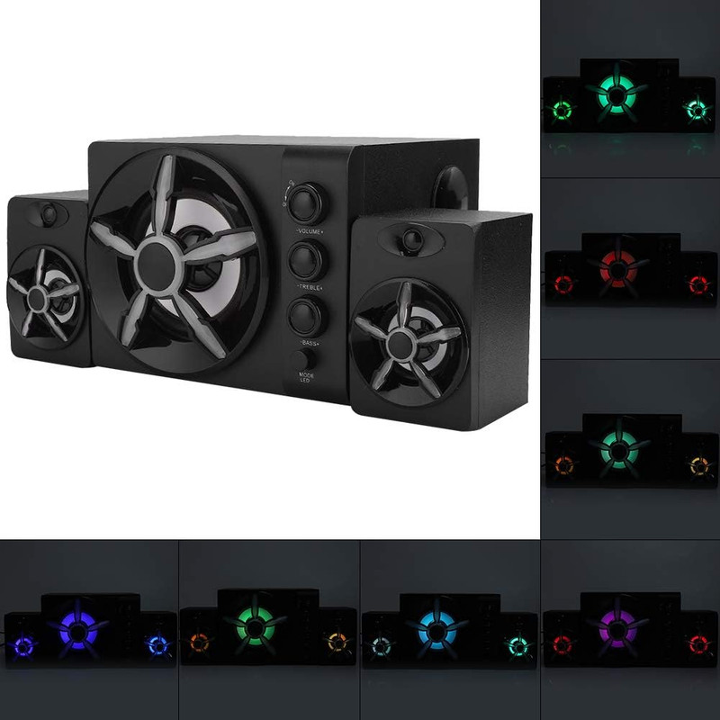 Stereo Speaker System with 4-Inch Subwoofer,Computer and Home Audio Set with 3.5