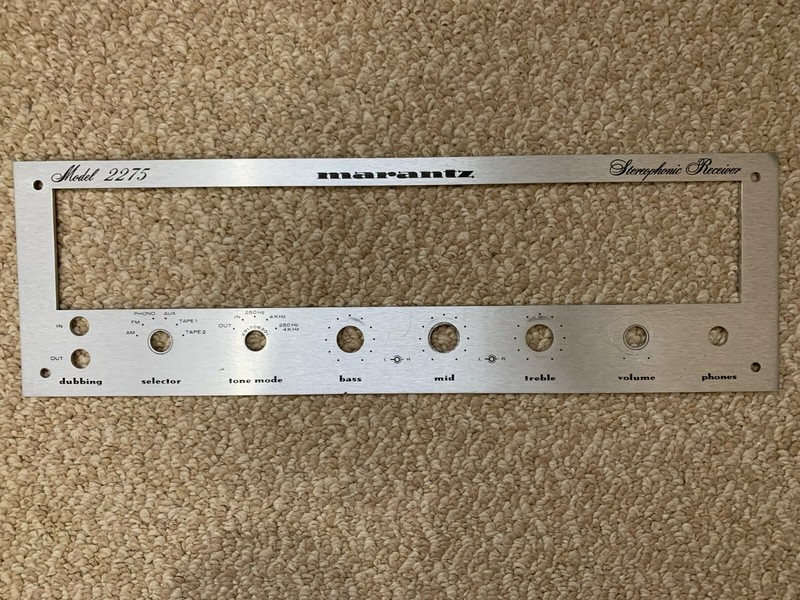 Original Marantz 2275 Receiver Front Panel Faceplate silver