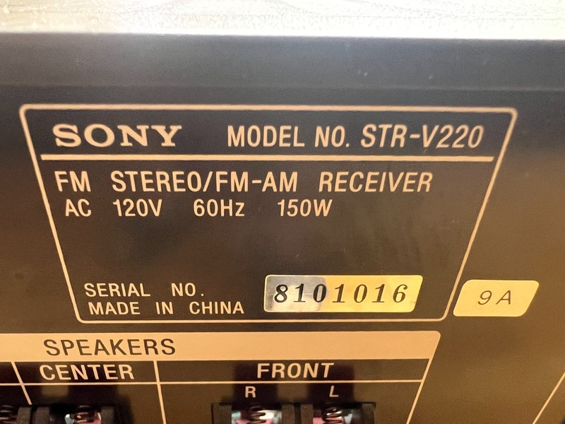 Vintage Sony STR-V220 Stereo Receiver gallery