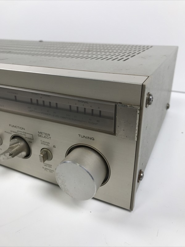 Hitachi Am-Fm Stereo Receiver SR-4010 silver plate vintage radio tuner gallery