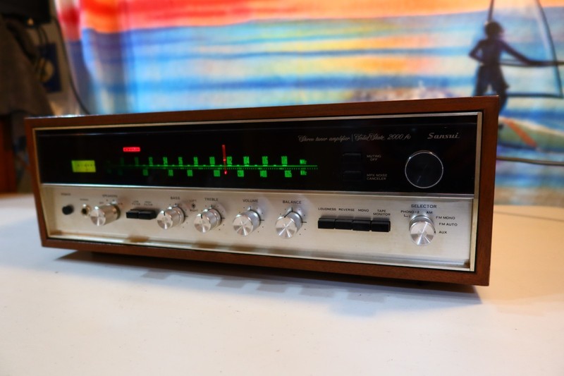 Sansui 2000A AM/FM Stereo Tuner Amplifier with original box and schematics gallery