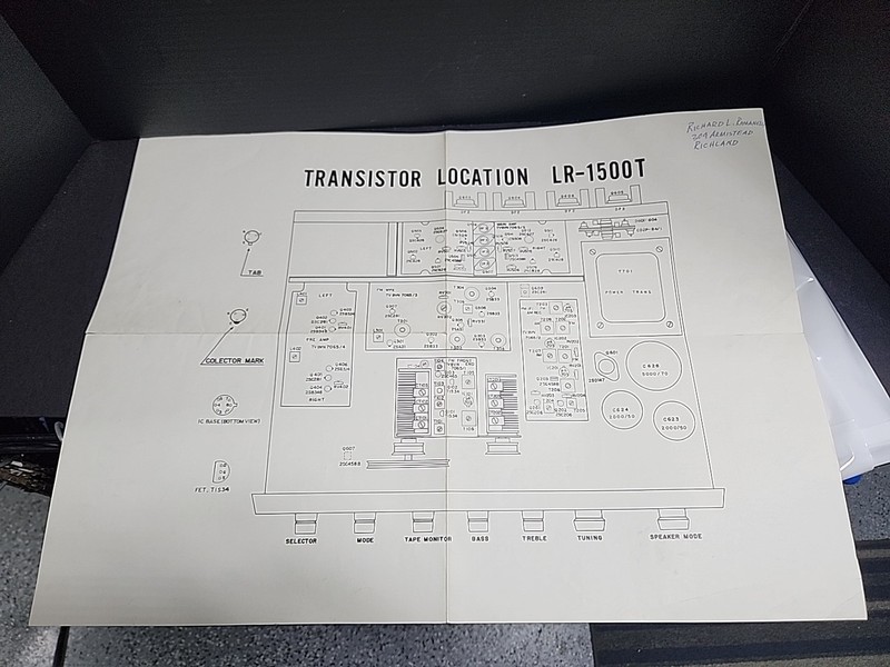 Vintage Lafayette LR-1500T AM/FM Stereo Receiver Schmatic Plus Paperwork gallery