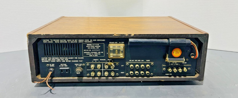 Sherwood S-7125 AM/FM Stereo Receiver 120V *Cut Power Cord* Power Tested gallery