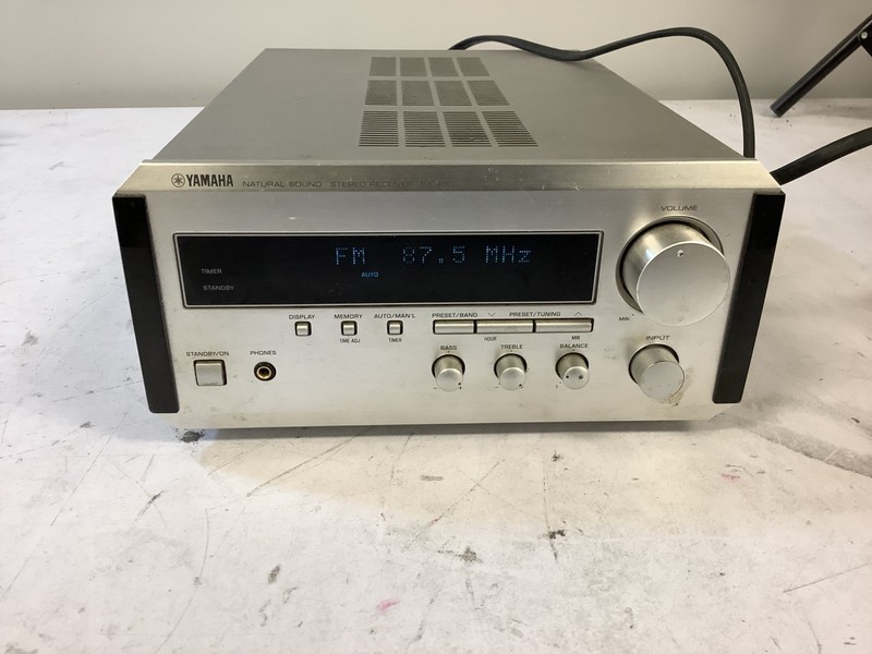 Yamaha RX-E100 110W 120V Natural Sound AM/FM Stereo Receiver, Silver “V1A”